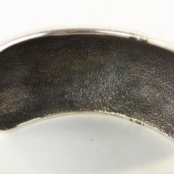 Chanel 96p Paris Silver Tone Bangle Bracelet Cuff - Picture 11 of 12